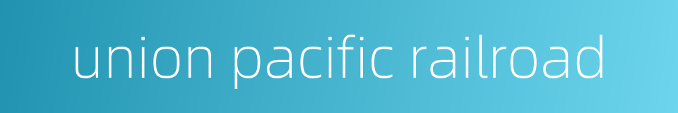 union pacific railroad的同义词