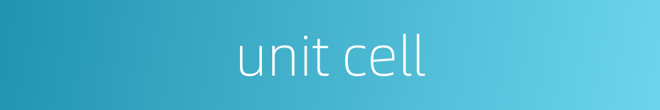 unit cell的同义词