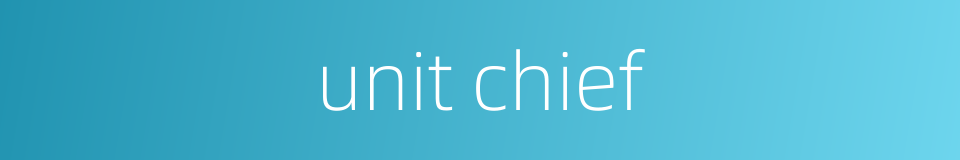 unit chief的同义词