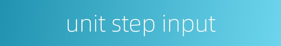 unit step input的同义词