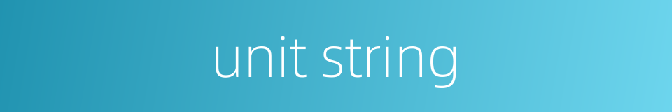 unit string的同义词