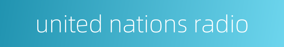 united nations radio的同义词