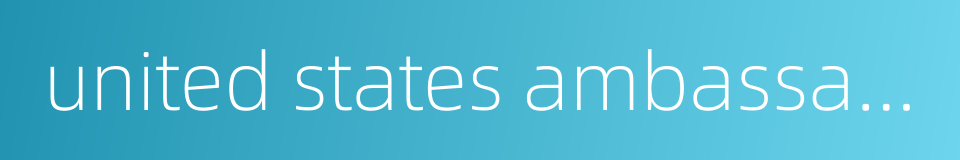 united states ambassador to china的同义词