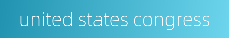 united states congress的同义词