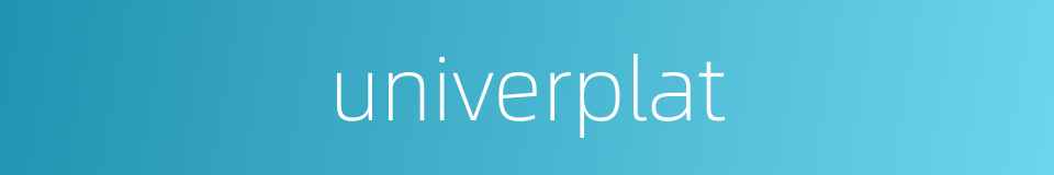 univerplat的同义词