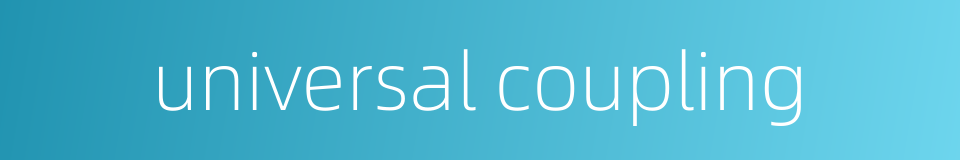 universal coupling的同义词