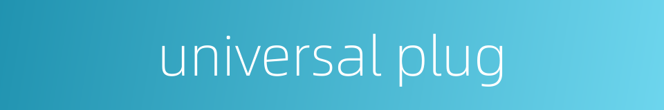 universal plug的同义词