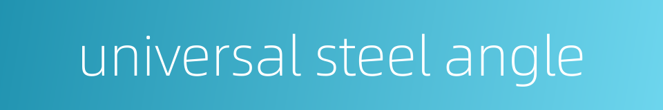 universal steel angle的同义词