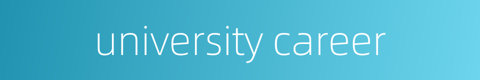 university career的同义词