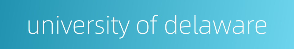 university of delaware的同义词