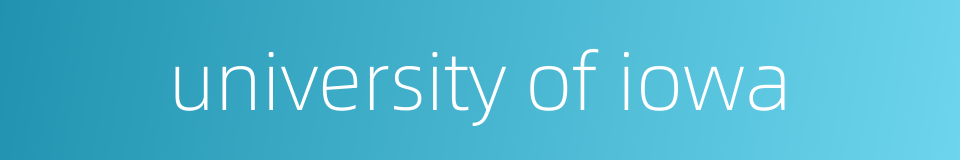 university of iowa的同义词