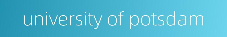 university of potsdam的同义词