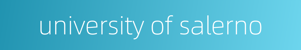 university of salerno的同义词