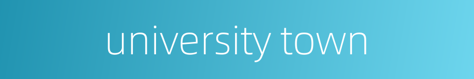 university town的同义词