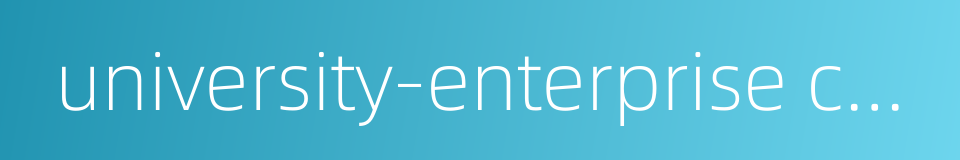 university-enterprise cooperation的同义词