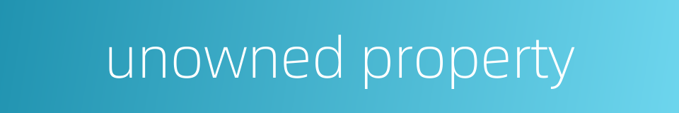 unowned property的同义词