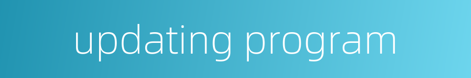updating program的同义词