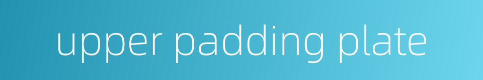 upper padding plate的同义词