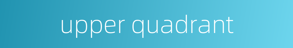 upper quadrant的同义词