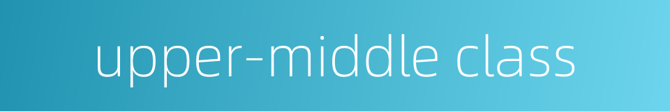 upper-middle class的同义词