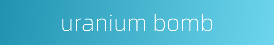 uranium bomb的同义词