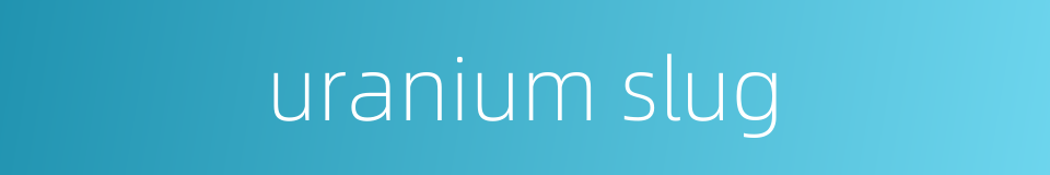 uranium slug的同义词