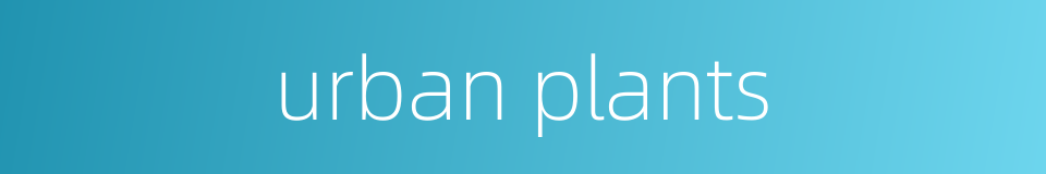 urban plants的同义词