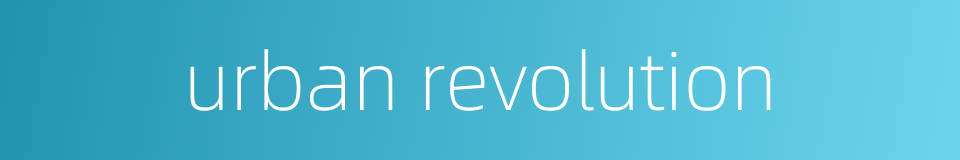 urban revolution的同义词
