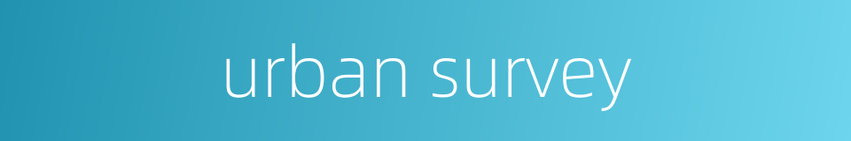 urban survey的同义词