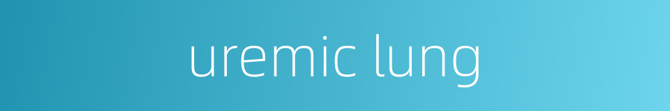 uremic lung的同义词