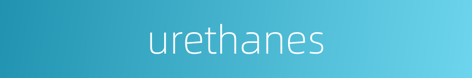 urethanes的同义词