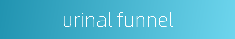 urinal funnel的同义词
