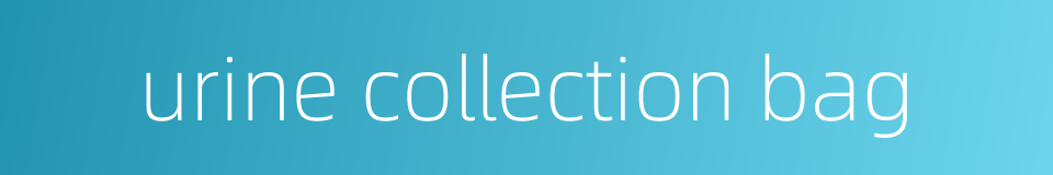 urine collection bag的同义词