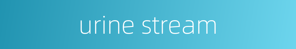 urine stream的同义词