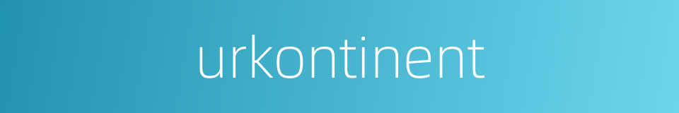 urkontinent的同义词