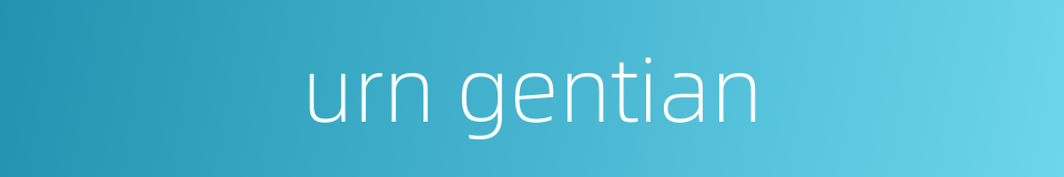urn gentian的同义词