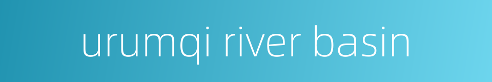 urumqi river basin的同义词