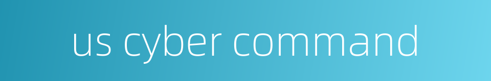 us cyber command的同义词