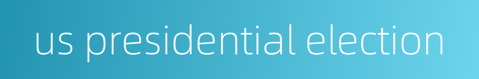us presidential election的同义词