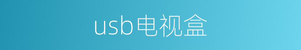 usb电视盒的同义词