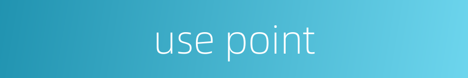 use point的同义词