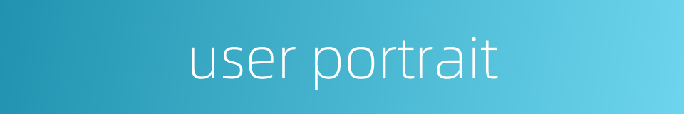 user portrait的同义词