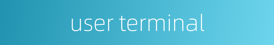 user terminal的同义词