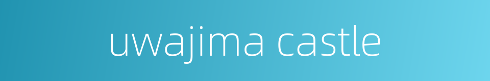 uwajima castle的同义词