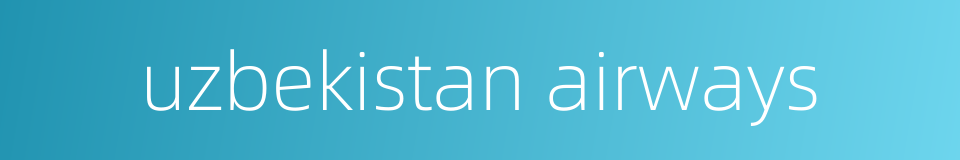 uzbekistan airways的同义词