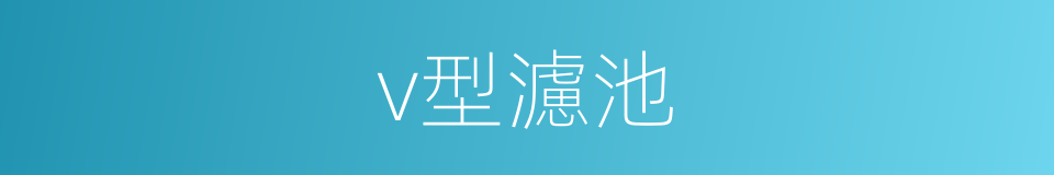 v型濾池的同義詞