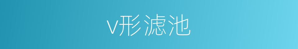 v形滤池的同义词