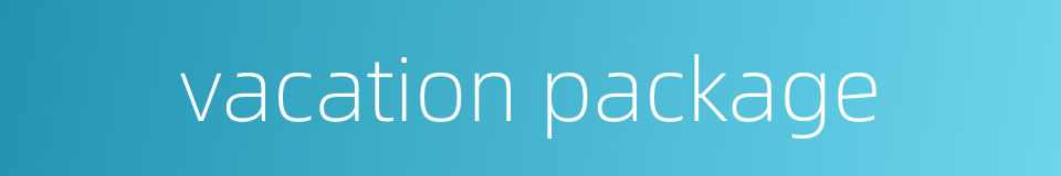 vacation package的同义词