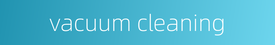 vacuum cleaning的同义词