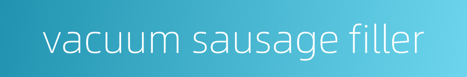 vacuum sausage filler的同义词